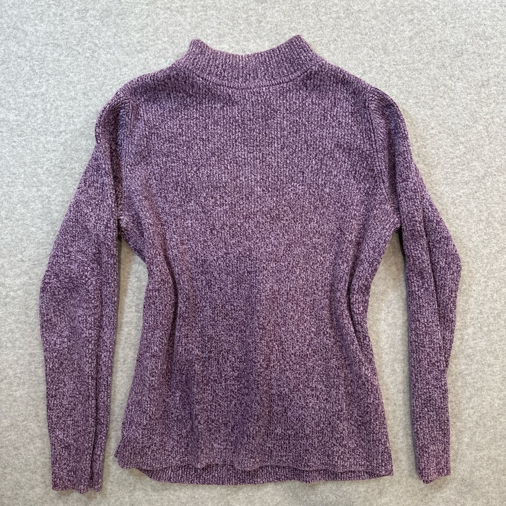 Karen Scott Purple Mock Neck Sweater